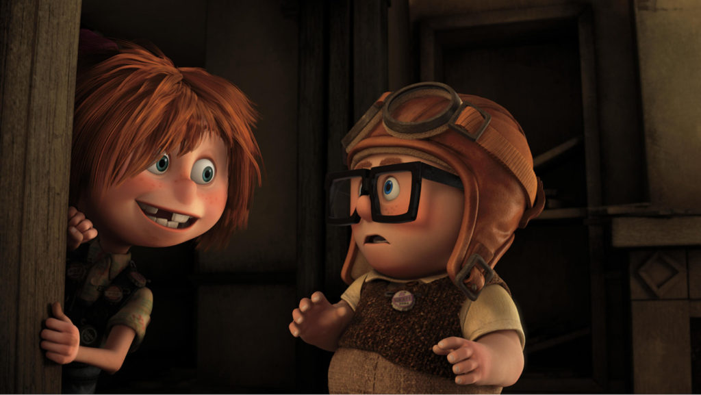 Two animated kids, surprised and curious.